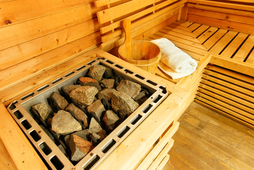 Sauna,Room,With,Traditional,Sauna,Accessories.healthy,Life,Style.